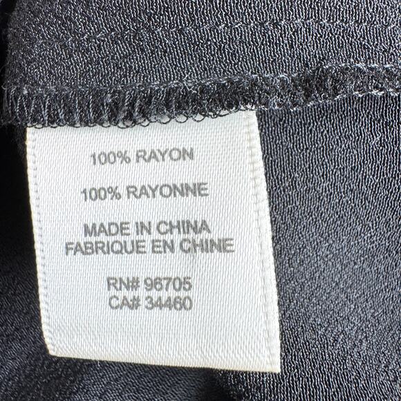 Rebecca Taylor Womens Blouse Top Size 8 Fowy Career Office Minimal Black - Picture 4 of 6